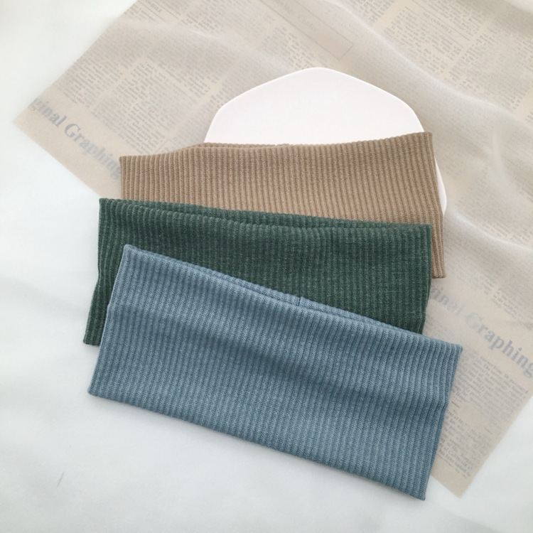 Solid color knitted headband