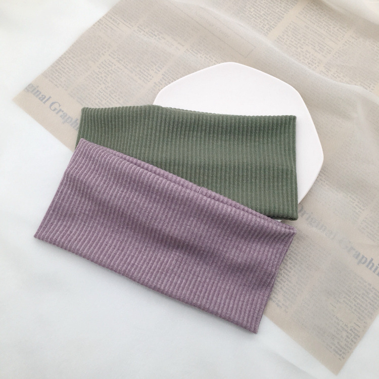 Solid color knitted headband
