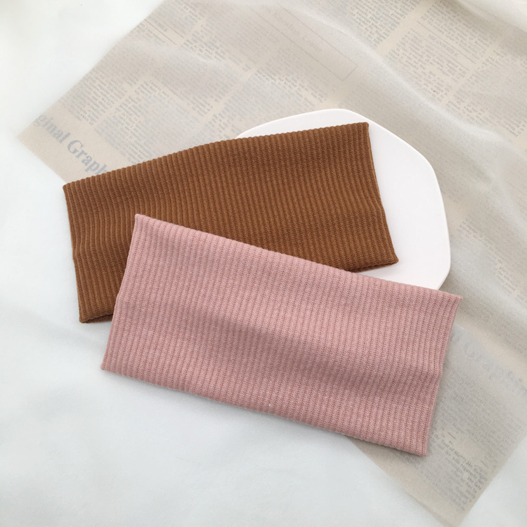 Solid color knitted headband