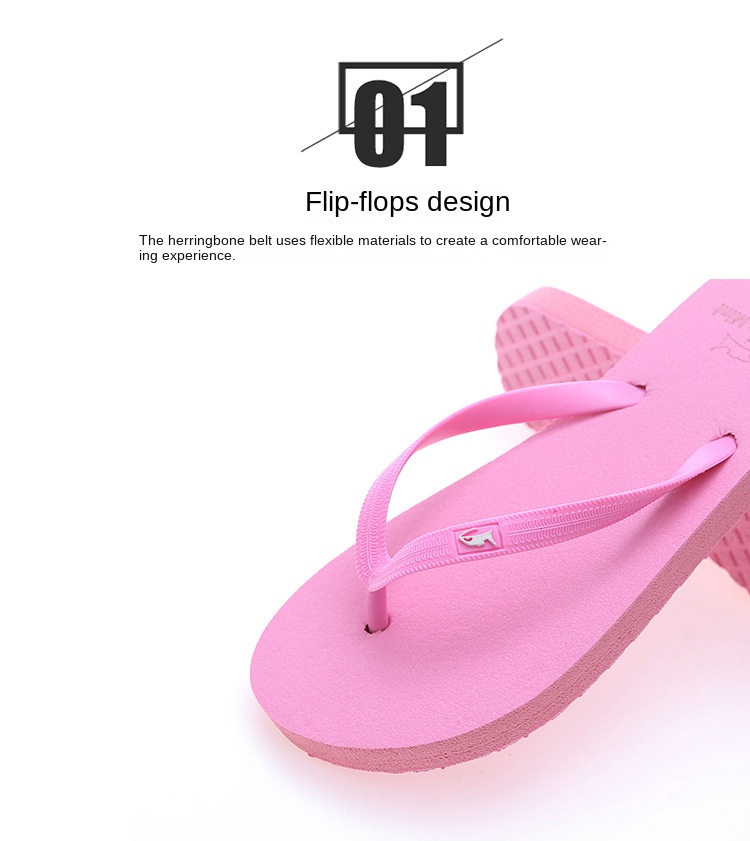 Solid color summer slippers