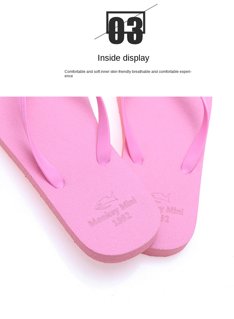 Solid color summer slippers