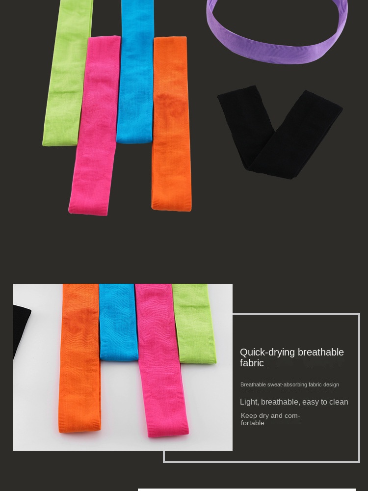 Sports headband Wicks sweat and non-slip running headband
