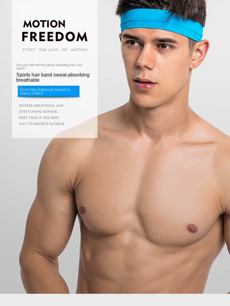 Sports headband Wicks sweat and non-slip running headband