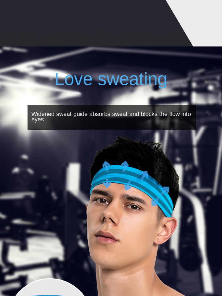 Sports headband Wicks sweat and non-slip running headband