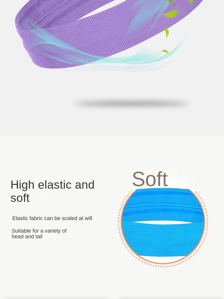 Sports headband Wicks sweat and non-slip running headband