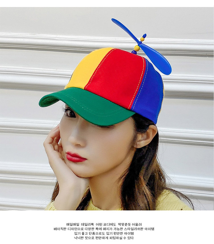 Spring and autumn fashion color bamboo dragonfly cap cartoon cute visor wholesale