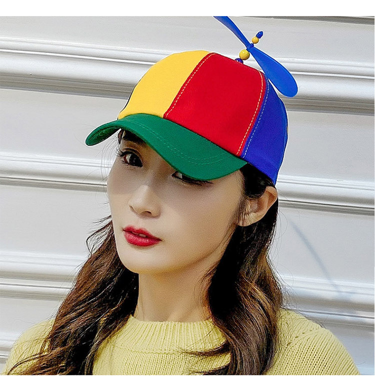 Spring and autumn fashion color bamboo dragonfly cap cartoon cute visor wholesale