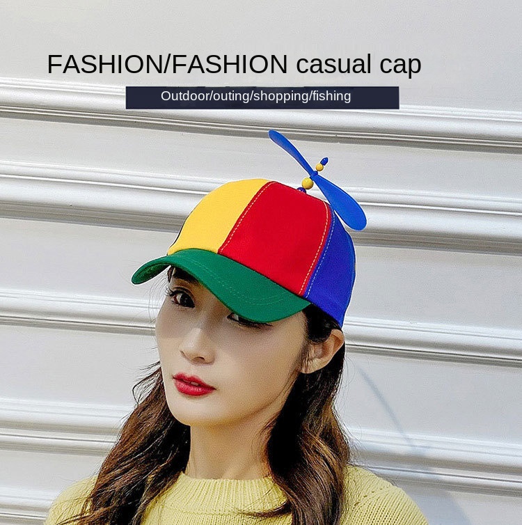 Spring and autumn fashion color bamboo dragonfly cap cartoon cute visor wholesale