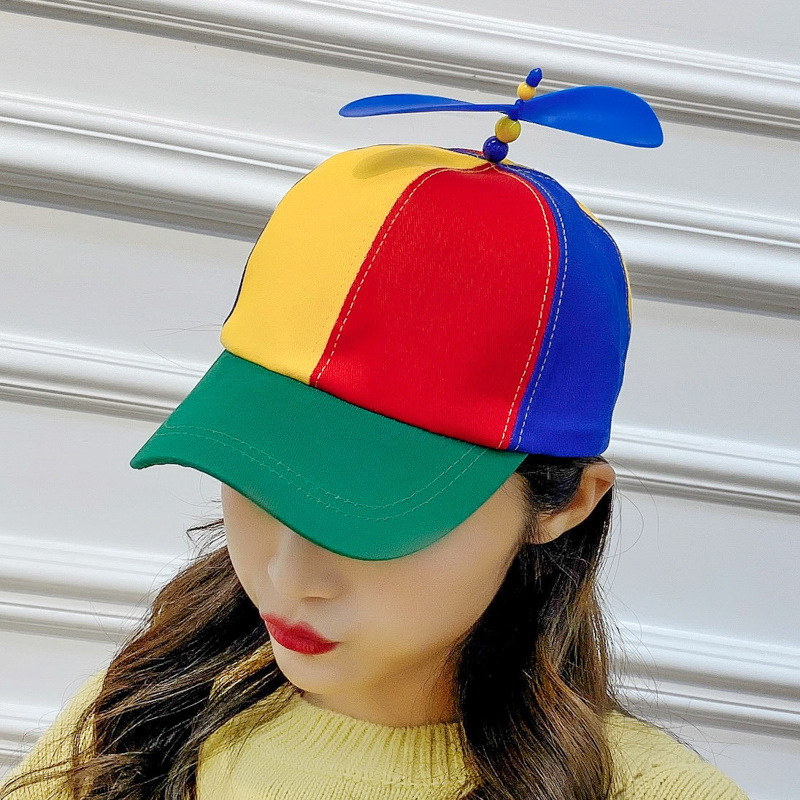 Spring and autumn fashion color bamboo dragonfly cap cartoon cute visor wholesale