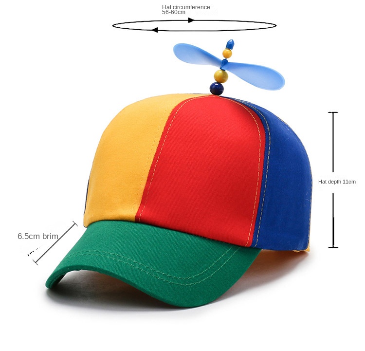 Spring and autumn fashion color bamboo dragonfly cap cartoon cute visor wholesale