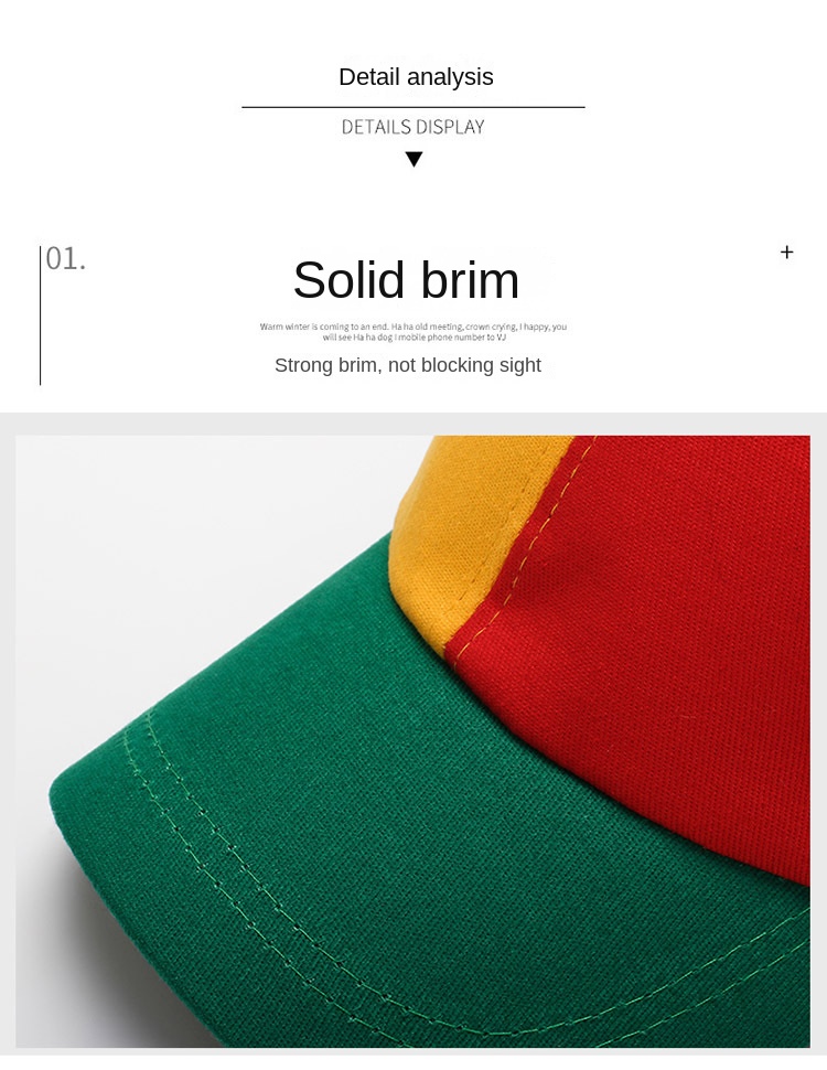 Spring and autumn fashion color bamboo dragonfly cap cartoon cute visor wholesale