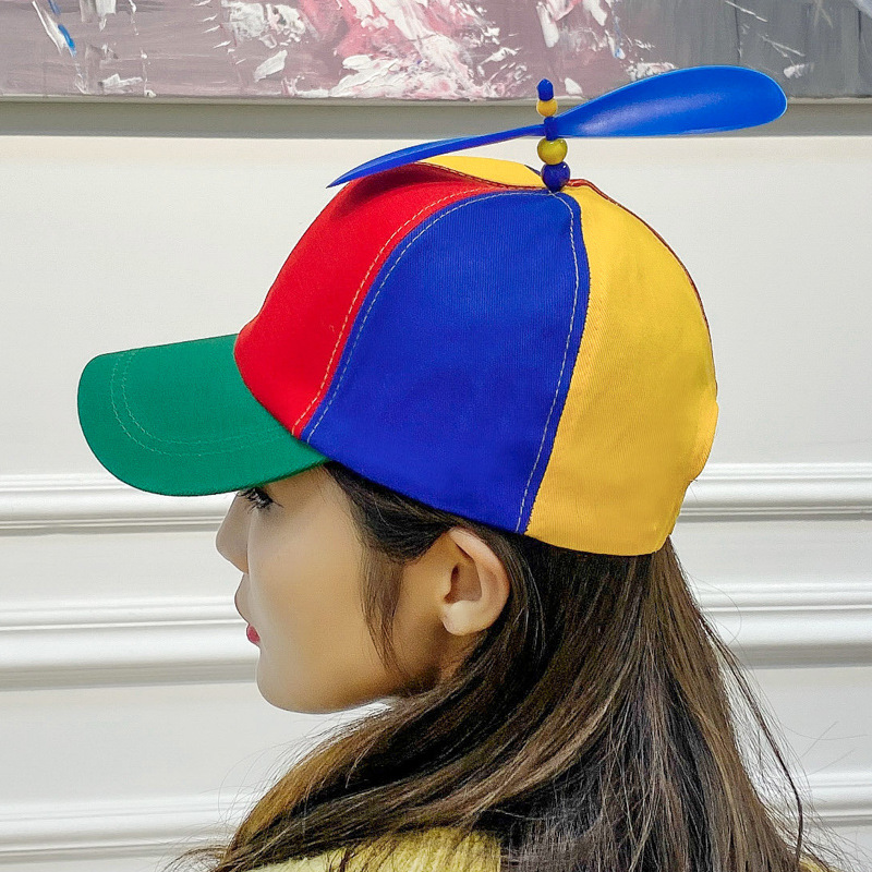 Spring and autumn fashion color bamboo dragonfly cap cartoon cute visor wholesale
