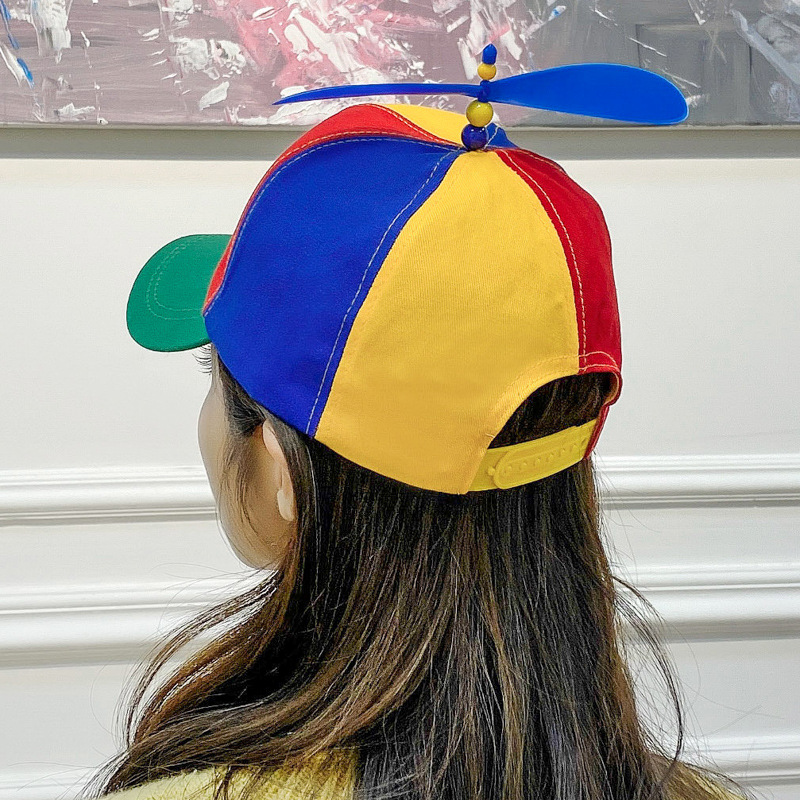 Spring and autumn fashion color bamboo dragonfly cap cartoon cute visor wholesale