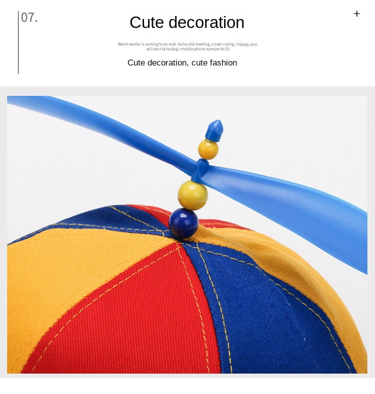 Spring and autumn fashion color bamboo dragonfly cap cartoon cute visor wholesale