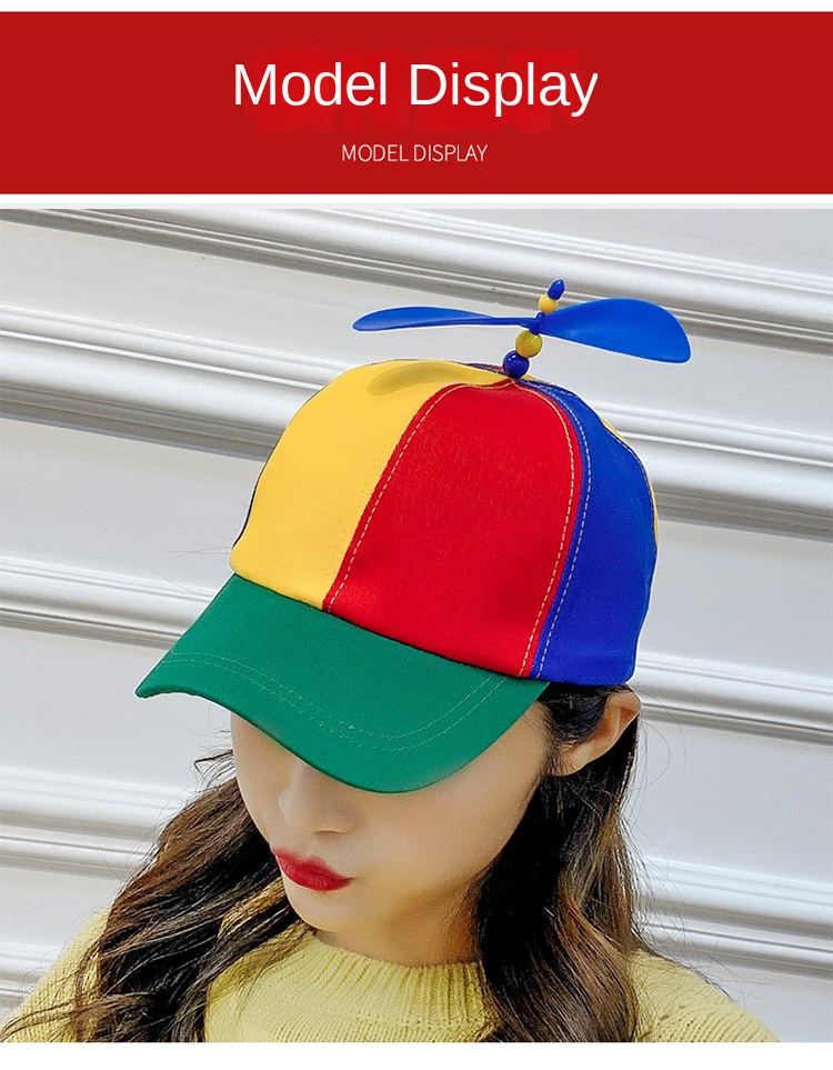 Spring and autumn fashion color bamboo dragonfly cap cartoon cute visor wholesale