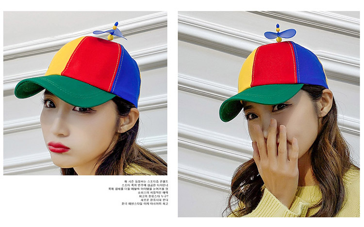 Spring and autumn fashion color bamboo dragonfly cap cartoon cute visor wholesale