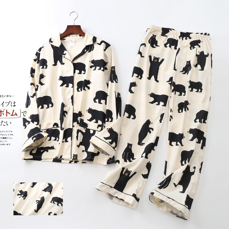 Spring and winter cartoon pattern woolen homewear