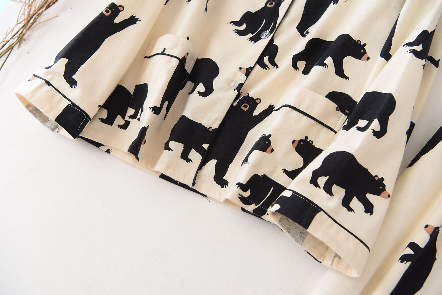 Spring and winter cartoon pattern woolen homewear