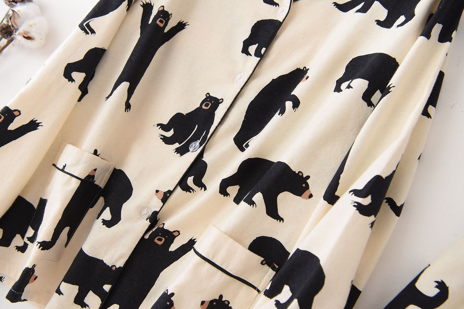 Spring and winter cartoon pattern woolen homewear