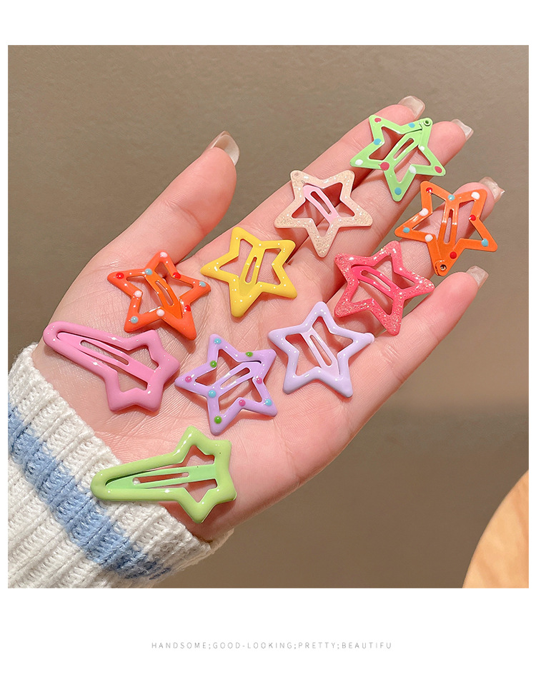 Star hairpin Children’s hair accessories Baby five-pointed star hairpin