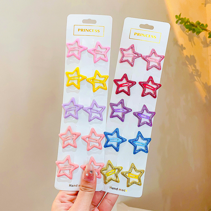 Star hairpin Children’s hair accessories Baby five-pointed star hairpin