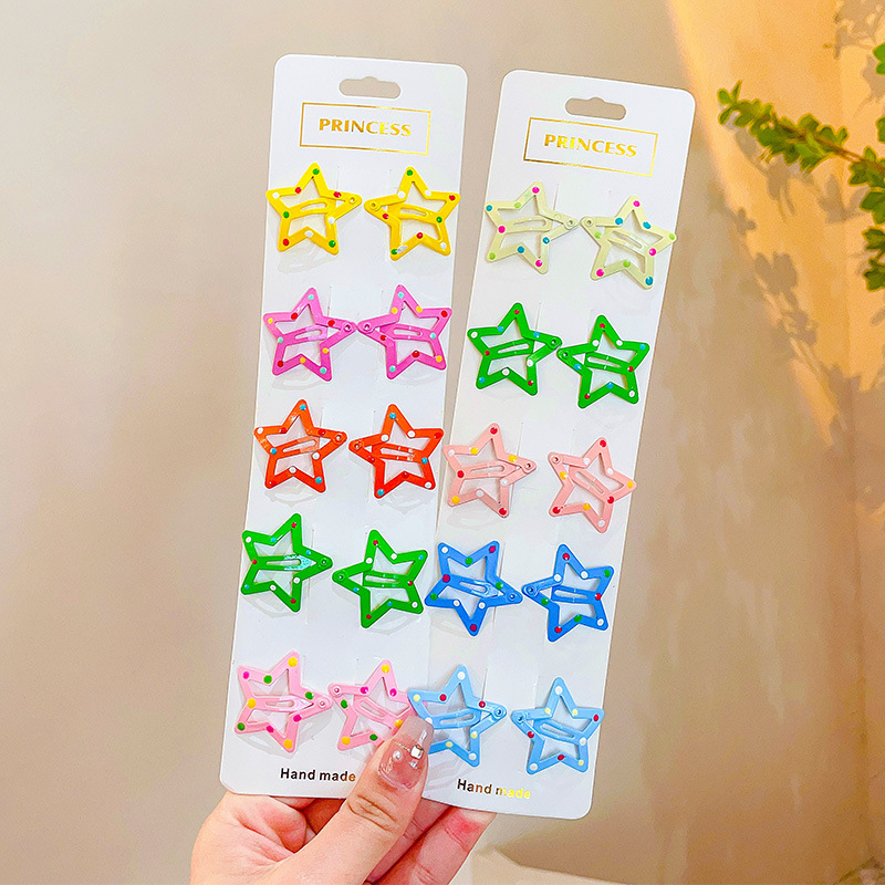 Star hairpin Children’s hair accessories Baby five-pointed star hairpin