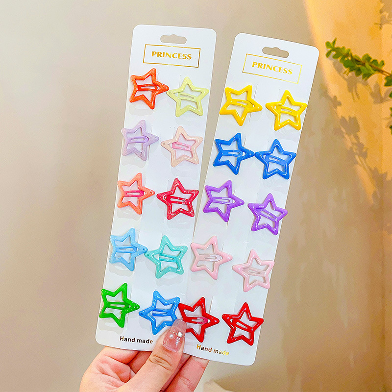 Star hairpin Children’s hair accessories Baby five-pointed star hairpin