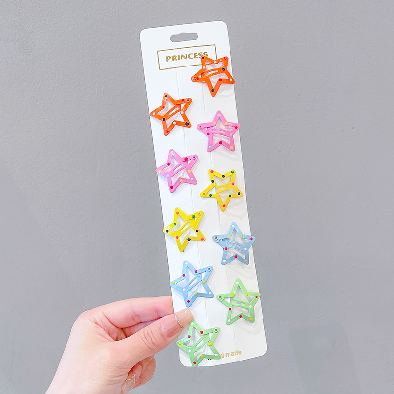 Star hairpin Children’s hair accessories Baby five-pointed star hairpin