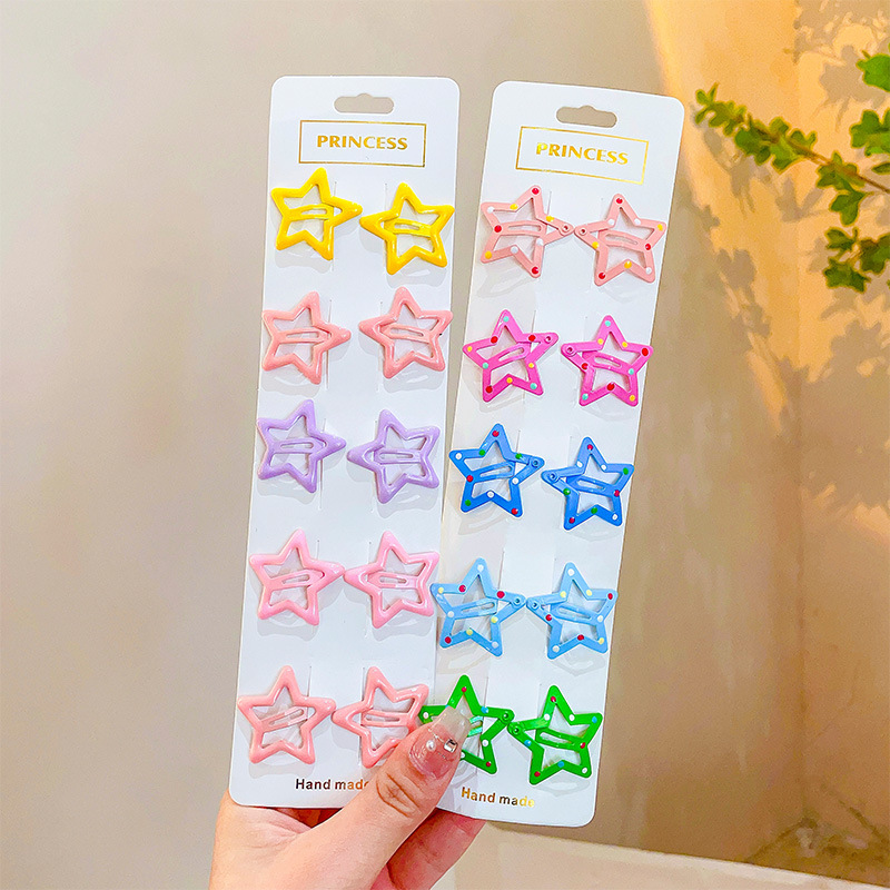 Star hairpin Children’s hair accessories Baby five-pointed star hairpin