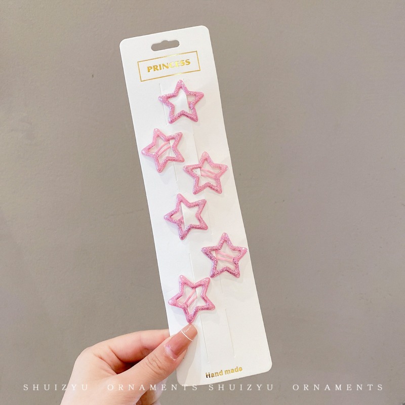 Star hairpin Children’s hair accessories Baby five-pointed star hairpin