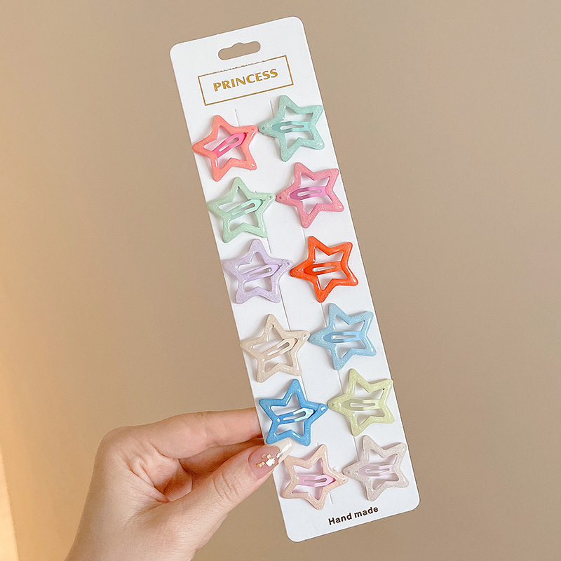 Star hairpin Children’s hair accessories Baby five-pointed star hairpin