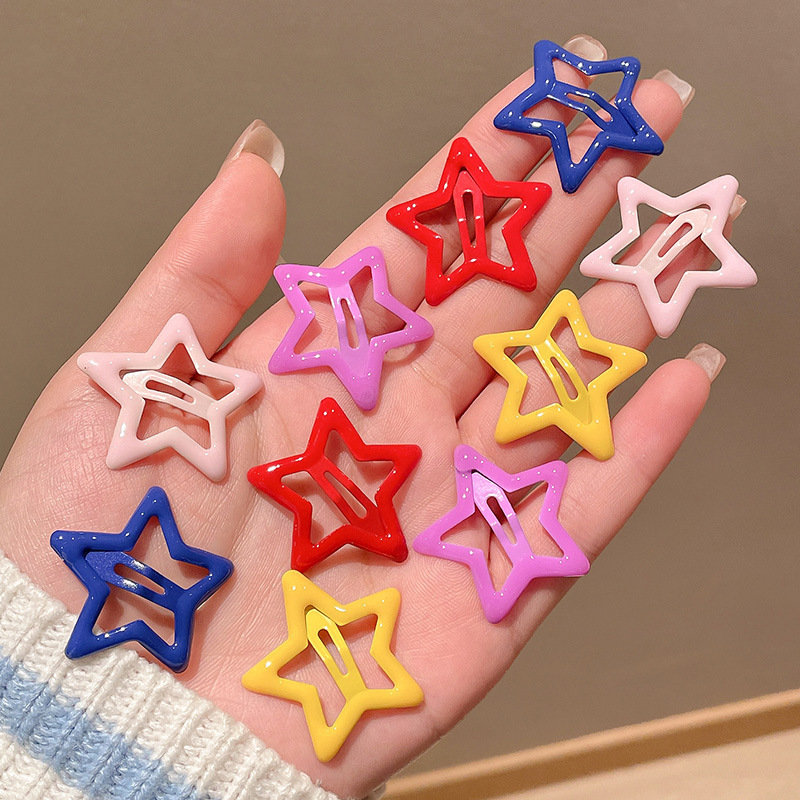 Star hairpin Children’s hair accessories Baby five-pointed star hairpin