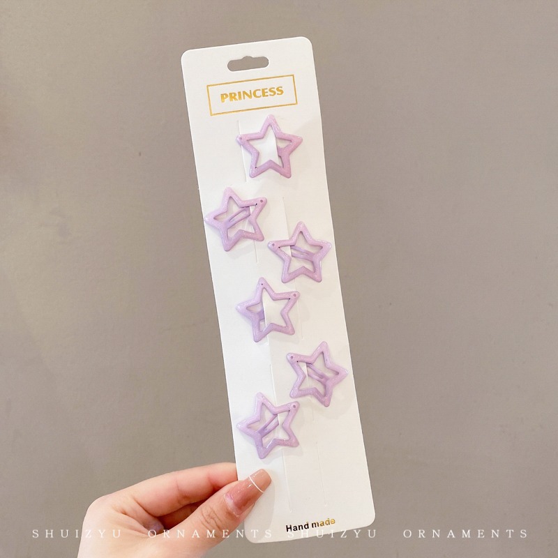 Star hairpin Children’s hair accessories Baby five-pointed star hairpin