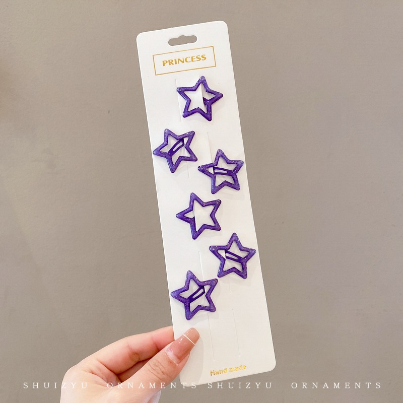 Star hairpin Children’s hair accessories Baby five-pointed star hairpin