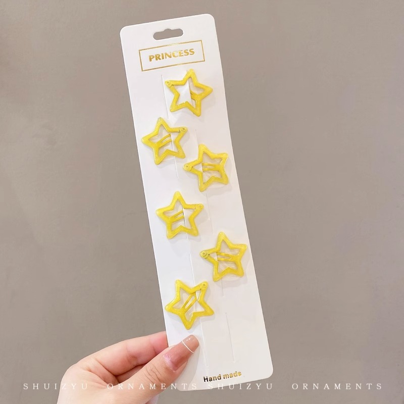 Star hairpin Children’s hair accessories Baby five-pointed star hairpin