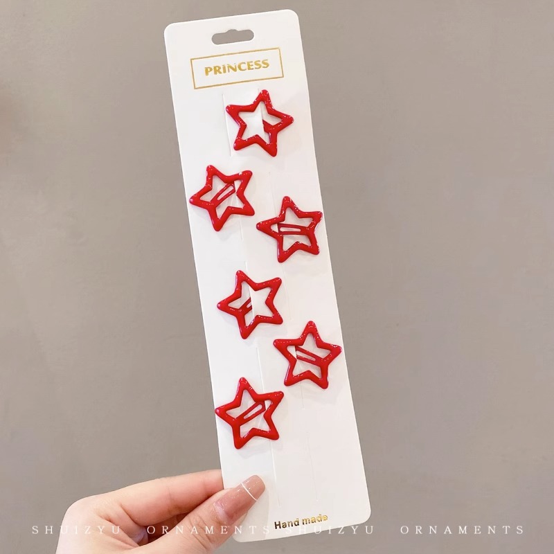 Star hairpin Children’s hair accessories Baby five-pointed star hairpin