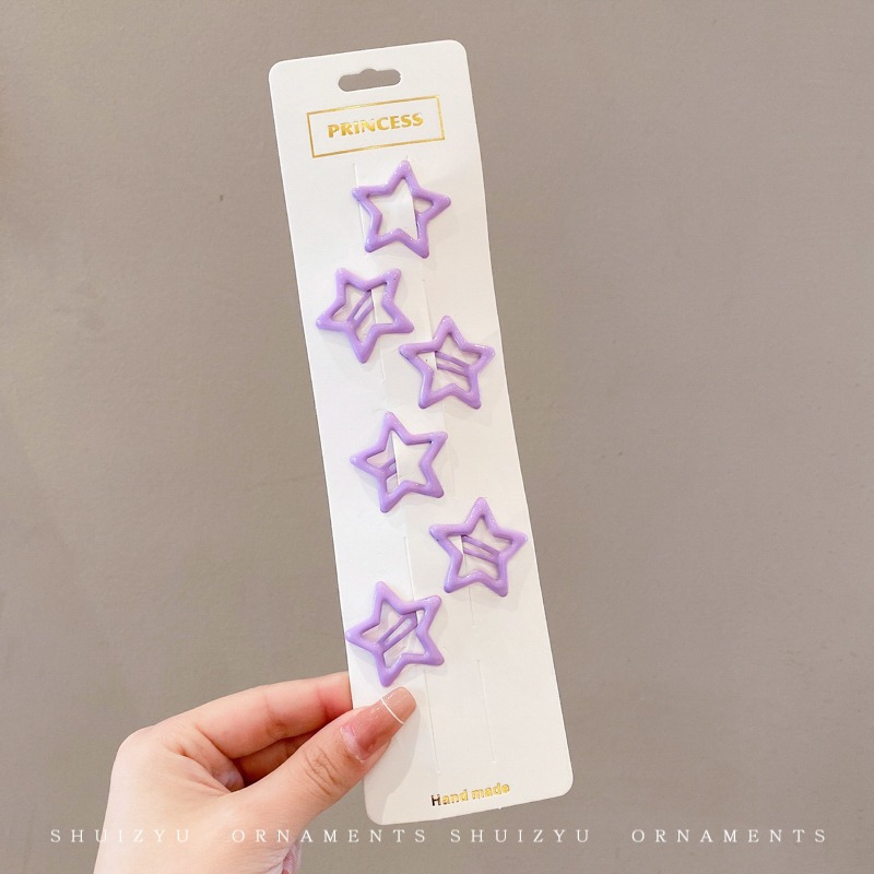 Star hairpin Children’s hair accessories Baby five-pointed star hairpin