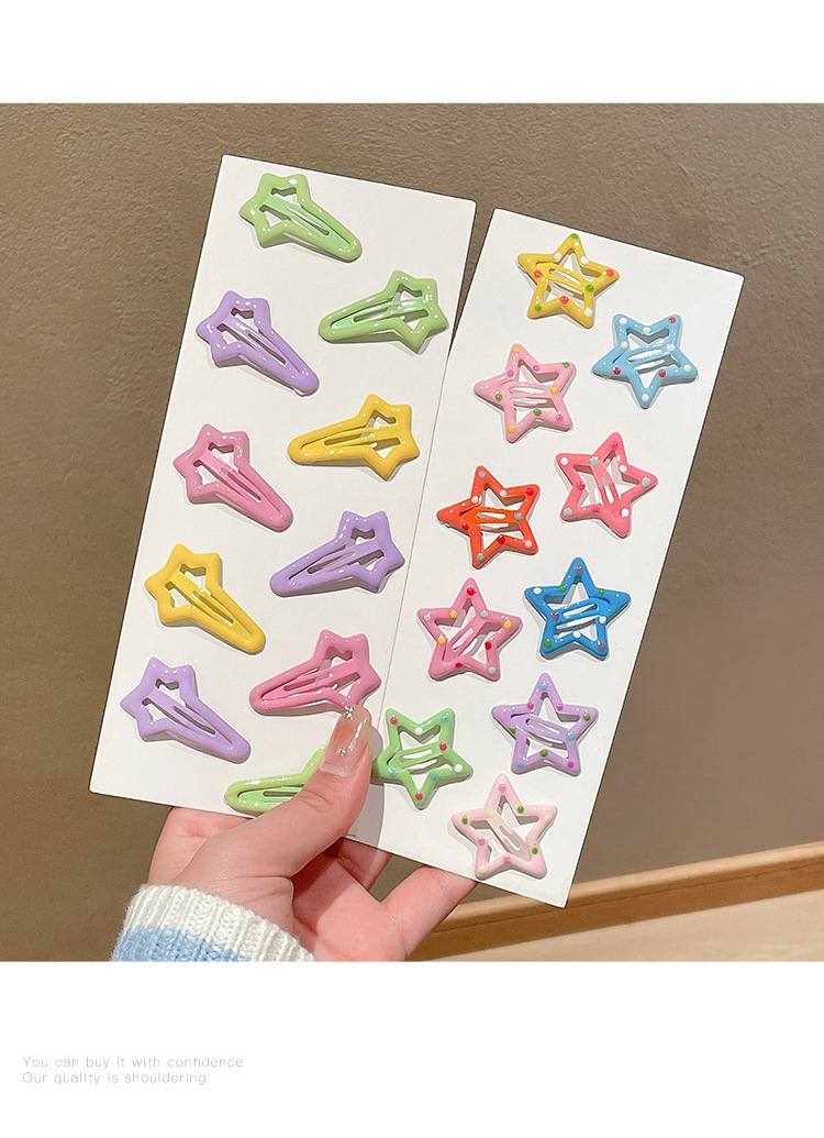 Star hairpin Children’s hair accessories Baby five-pointed star hairpin