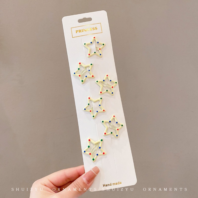 Star hairpin Children’s hair accessories Baby five-pointed star hairpin