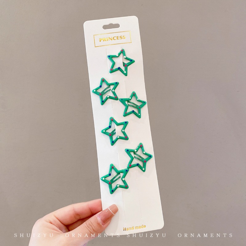Star hairpin Children’s hair accessories Baby five-pointed star hairpin
