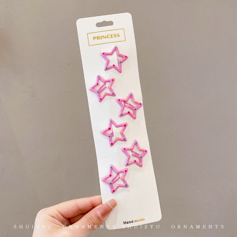 Star hairpin Children’s hair accessories Baby five-pointed star hairpin