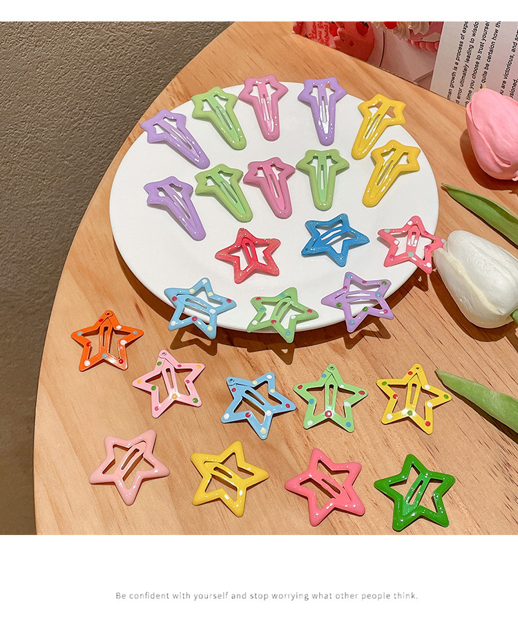 Star hairpin Children’s hair accessories Baby five-pointed star hairpin