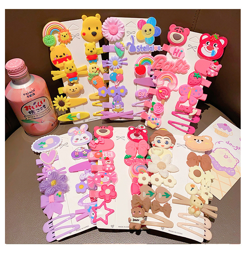 Strawberry Bear bobby pin for kids