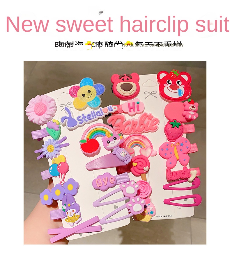 Strawberry Bear bobby pin for kids