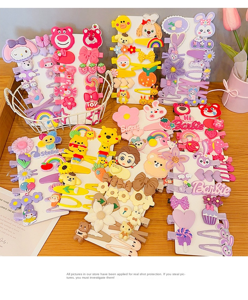 Strawberry Bear bobby pin for kids