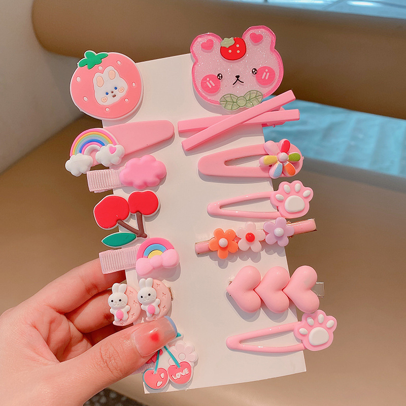 Strawberry Bear bobby pin for kids