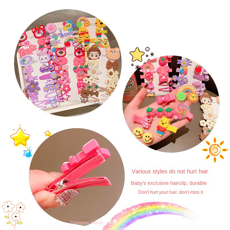 Strawberry Bear bobby pin for kids