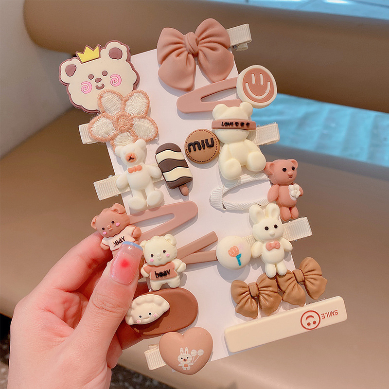 Strawberry Bear bobby pin for kids