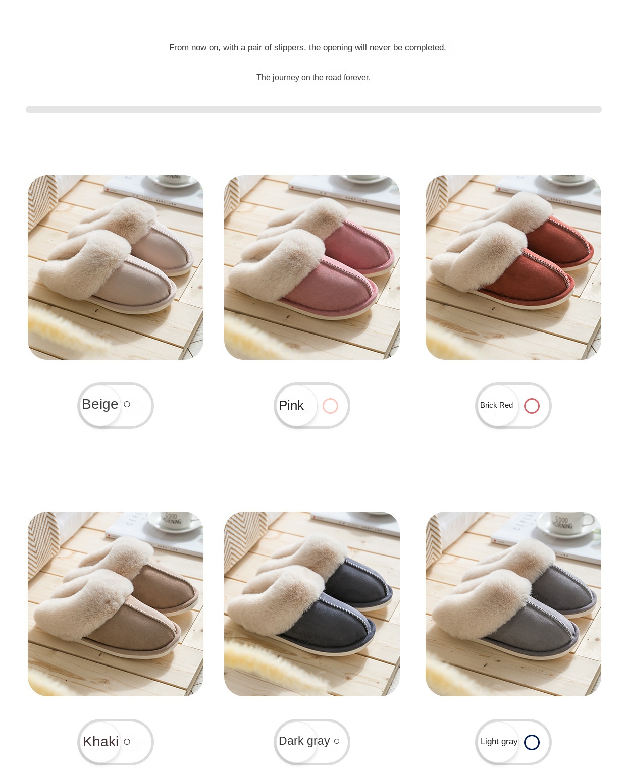 Suede cotton slippers
