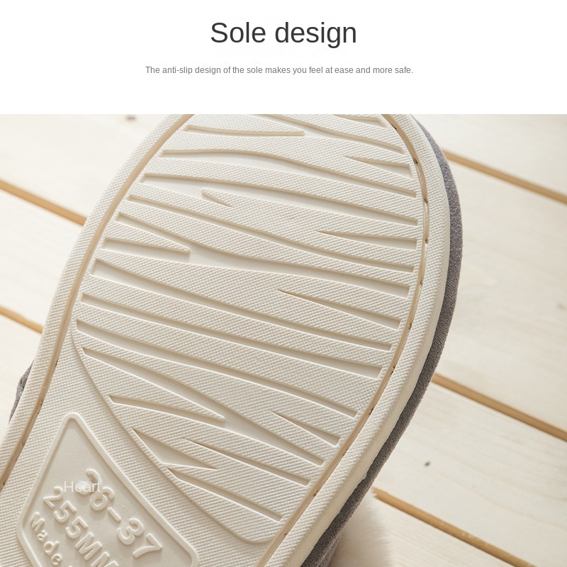 Suede cotton slippers